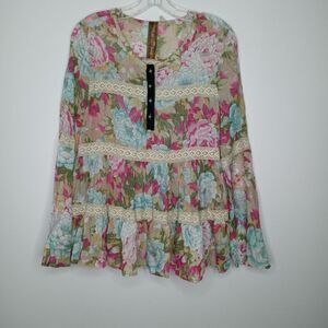 Aratta Silent Hourney shirt with lace details size small